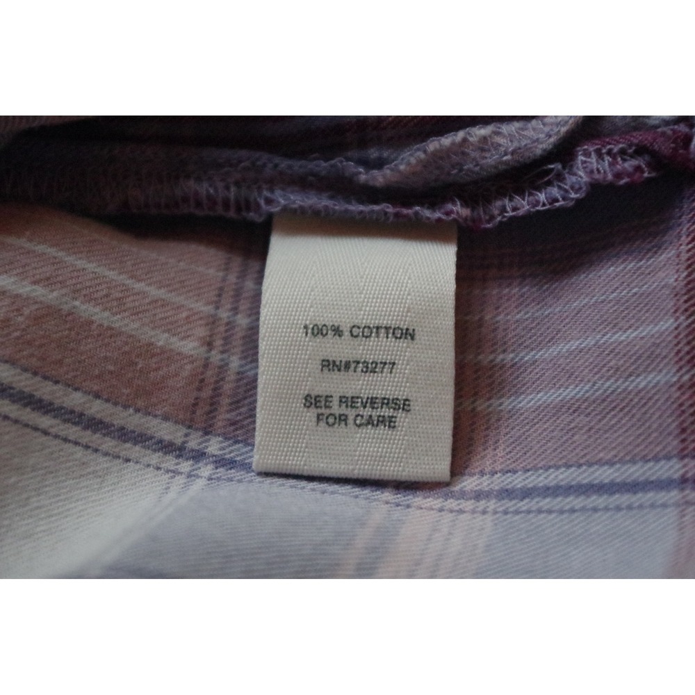 Mudd Women's XS Purple Plaid Flannel Button Down Shirt Long Sleeve Cotton - Picture 7 of 7